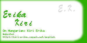 erika kiri business card
